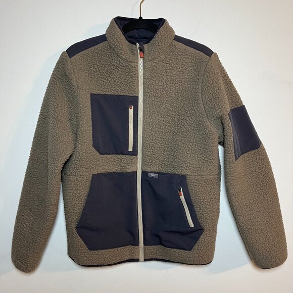 Figs On-Shift Sherpa Jacket Cacao Brown Small Warm Thermal Fleece Nurse Doctor - Picture 2 of 12